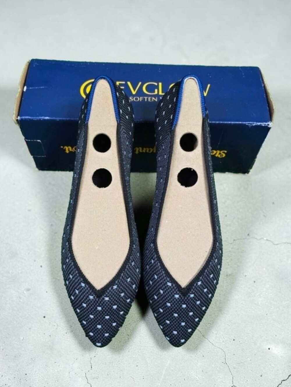 EVGLOW | STRETCH KNIT POINT TOE ELEGANT COMFORT BALLET FLATS -NEW IN BOX!